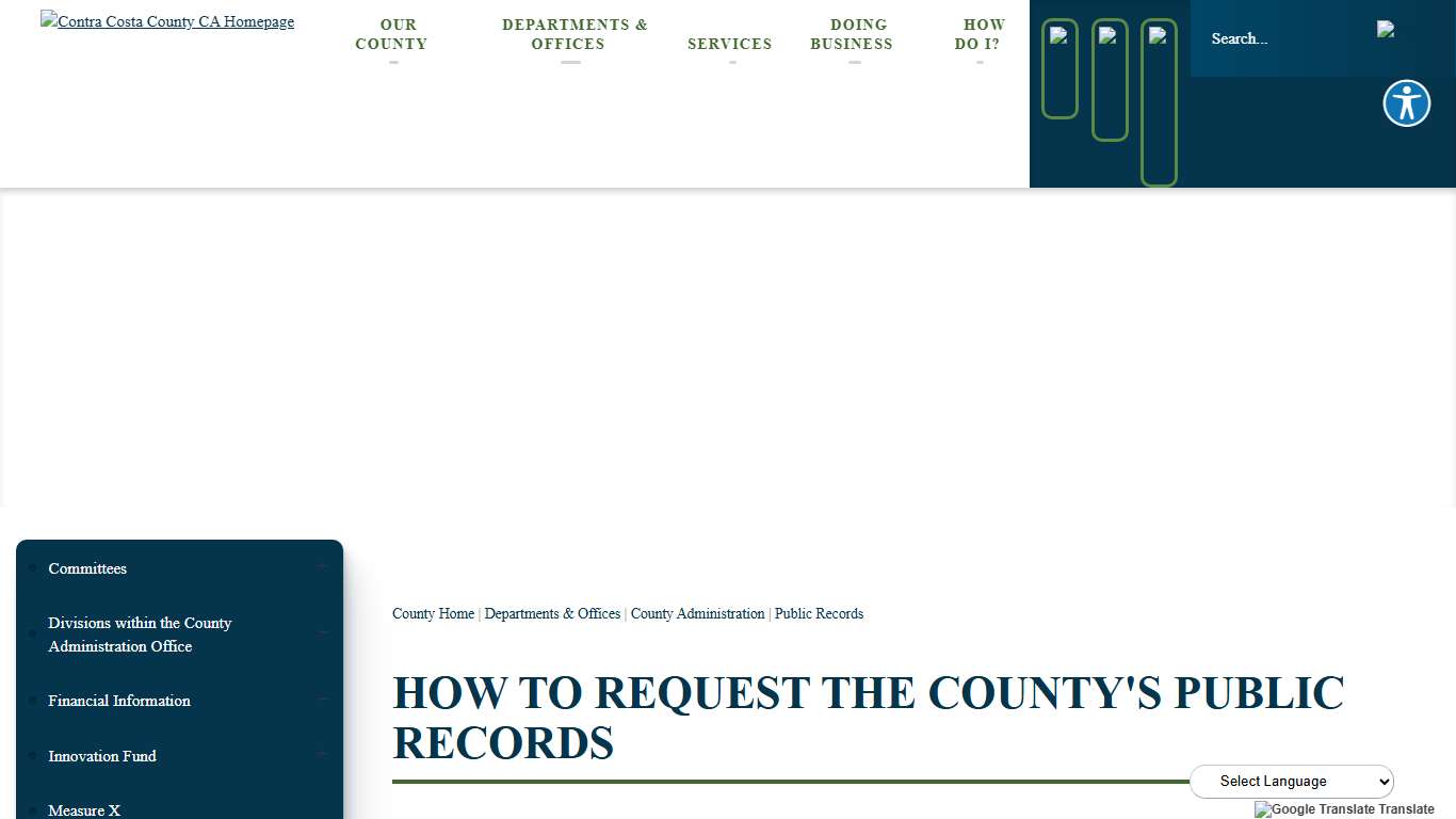 How to Request the County's Public Records | Contra Costa County, CA Official Website